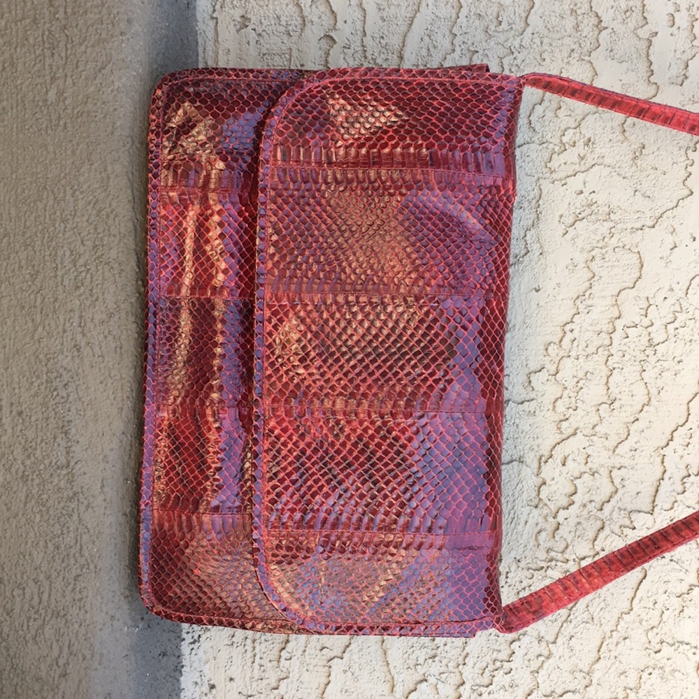 Marilyn Scher snakeSkin Purse Vintage Genuine - Picture 4 of 5